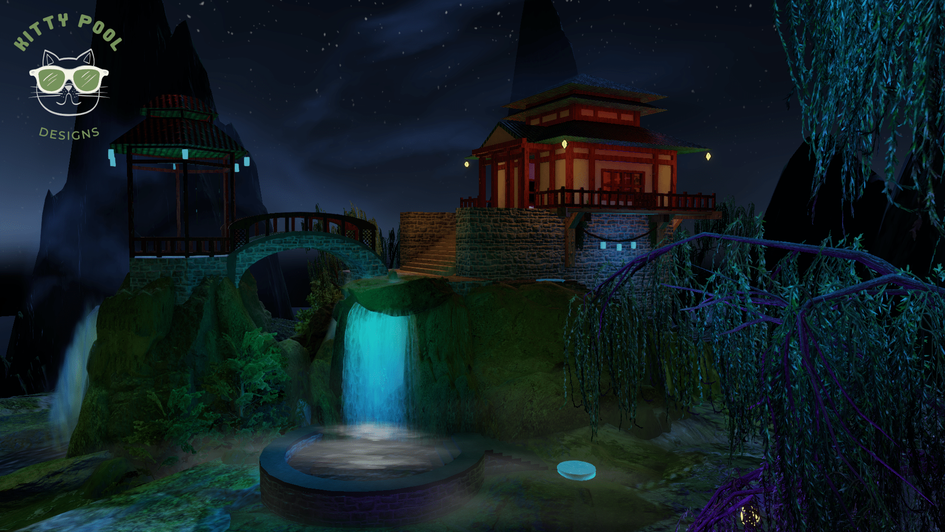 3DX Chat KittyPool Hidden on top of a mountain, your very own private Zen retreat.