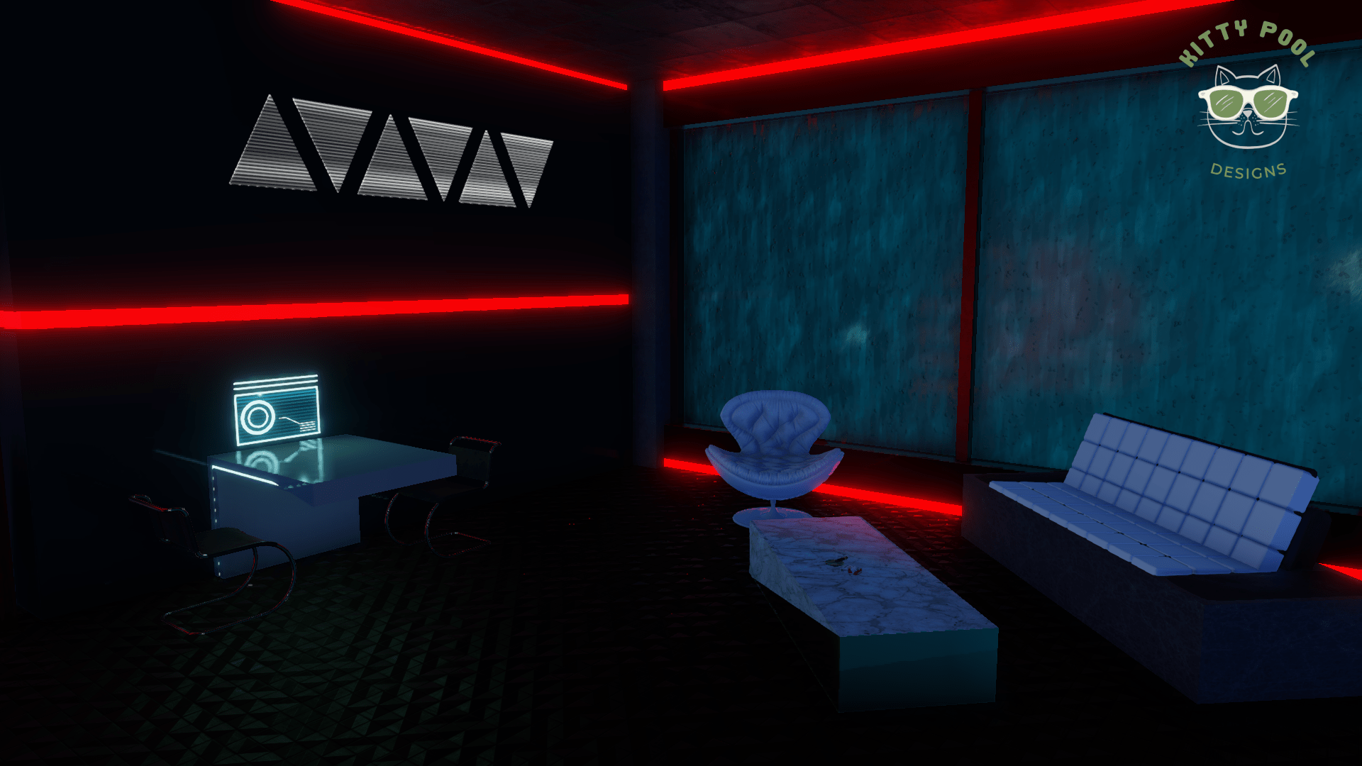 3DX Chat Cyberpunk Room by KittyPool