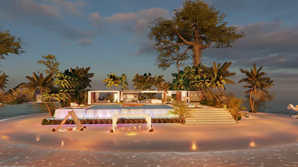 BEAUTIFUL LARGE ONE-STORY HOUSE. BBQ AREA, TERRACE, BAR WITH POOL, A LARGE POOL WITH A BUILT-IN BAR, JACUZZI NEXT TO THE POOL WITH A OCEAN VIEW. MATRIMONIAL BEDROOM, BATHROOM, A COZY LIVING ROOM WITH FIREPLACE, A BEAUTIFUL DOCK WITH A YACHT. SURROUNDED BY GREEN AREAS AND AN INFINITE OCEAN ENJOY ALL THIS AND MUCH MORE WITH THAT SPECIAL PERSON