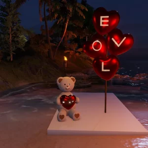 OSO DE PELUCHE Y GLOBOS LOVE…