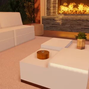 LIVING ROOM WITH FIREPLACE