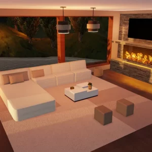 LIVING ROOM WITH FIREPLACE
