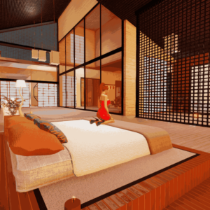 Japanese Minimalist Haven: Elegance…