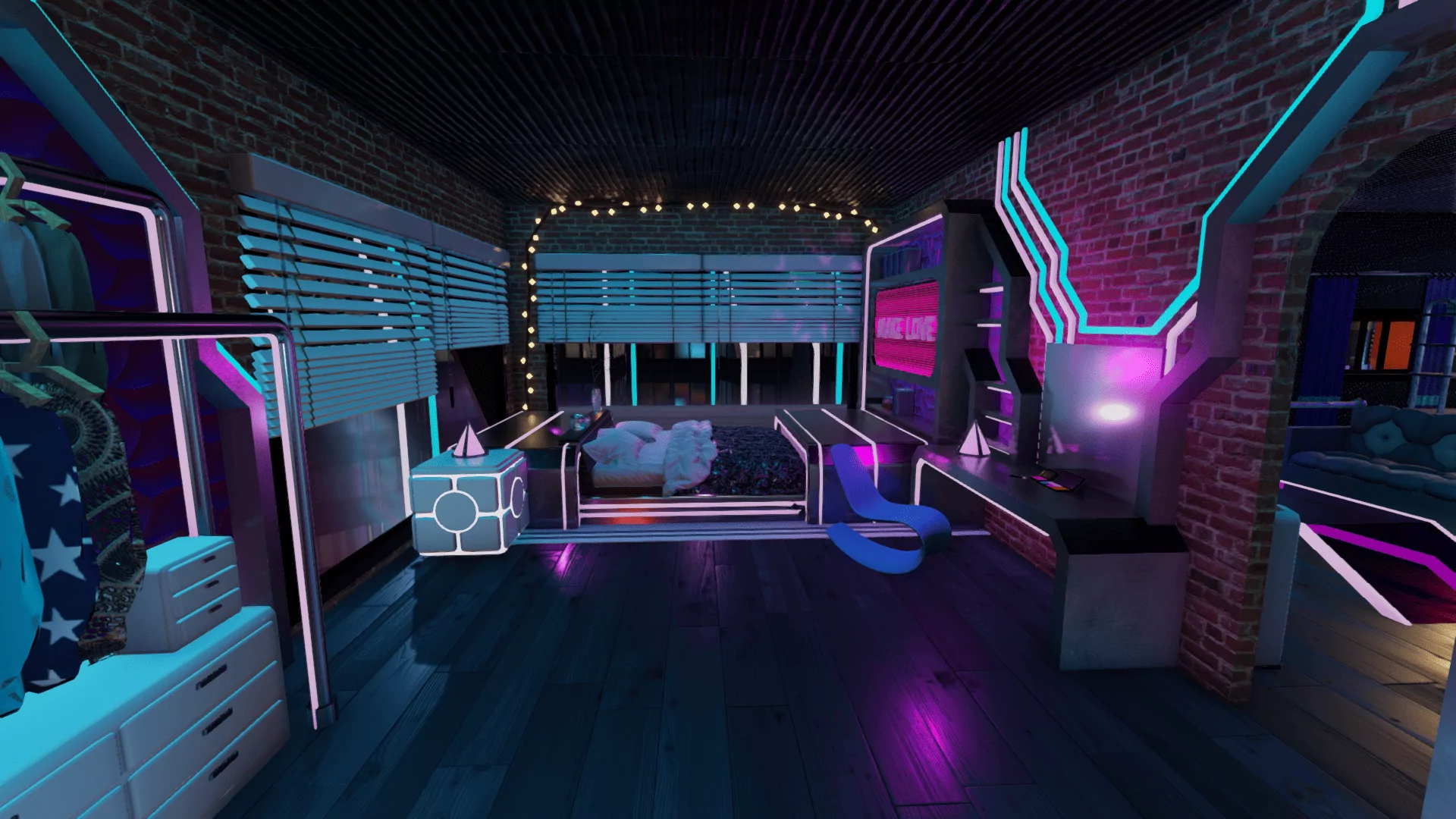 Neon Cyberpunk Apartment Kismet (16)