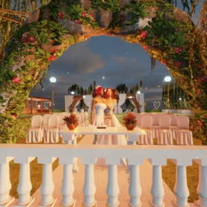 Wedding island with carousel: A dre…