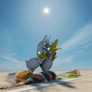 Ducks are playing ball