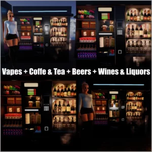 4 ULTIMATE VENDO MACHINES + FRIDGE…