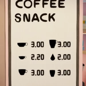 Coffee menu