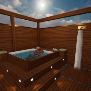 Outdoor Spa Deck Retreat by Vaper…