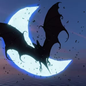 Ahool A giant bat with the moon by …