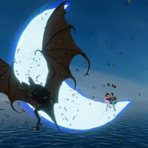 Ahool A giant bat with the moon by …