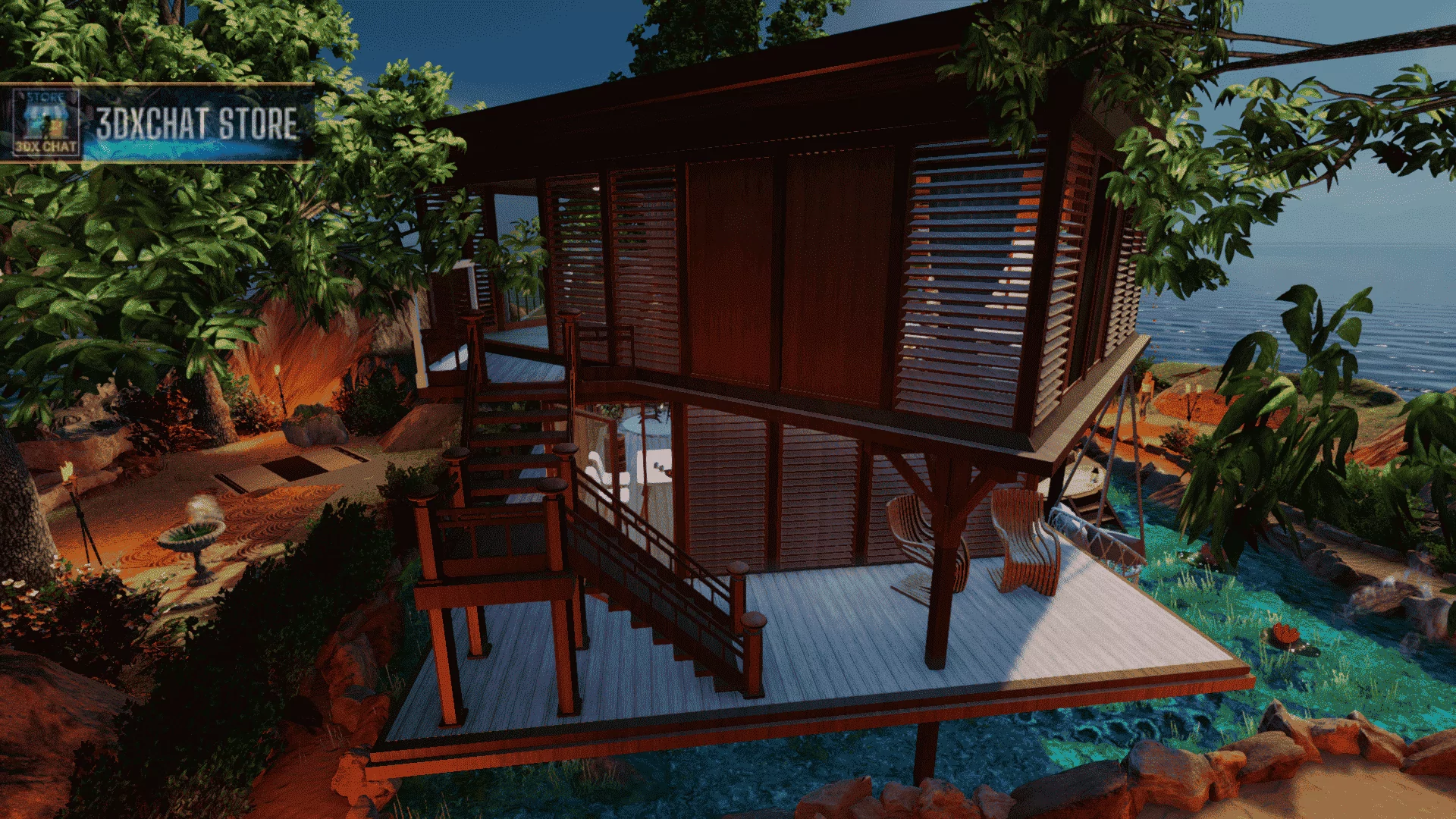 Couple-little-Beach-House-wood-stairs.webp