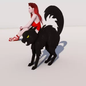 Spooky Black Cat by Queen…