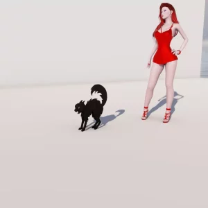 Spooky Black Cat by Queen…