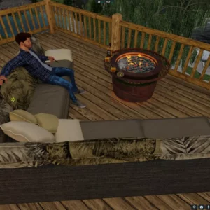 Gas Fire Pit with Outdoor Furniture…
