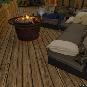 Gas Fire Pit with Outdoor Furniture…