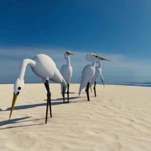 Egrets (Herons) by DrkNight…